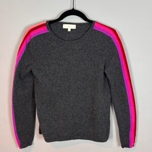 Lisa Todd The Racer Cashmere Womens pullover sweater Med Classic Colorful soft